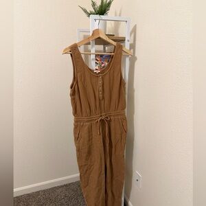 JODIFL Textured Brown Buttoned romper